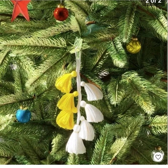 Opalhouse Tassle Ornament - Set 6 piece Olive Green, Yellow, Gold, White - Picture 5 of 5